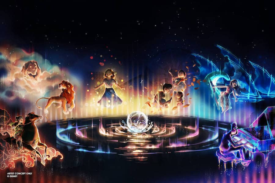 D23 Expo 2022 Disneyland DCA World Of Color One Concept Art