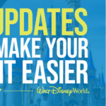 Grafik für fünf angekündigte Updates für Disney World