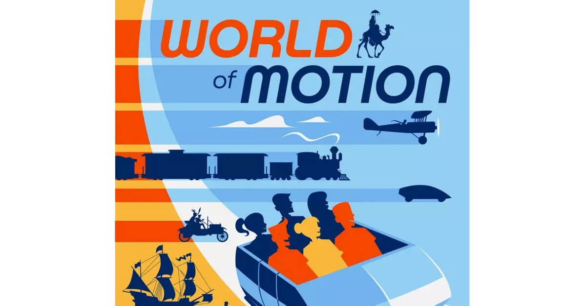 Retro Poster zum ehemaligen Pavillon World of Motion in Epcot