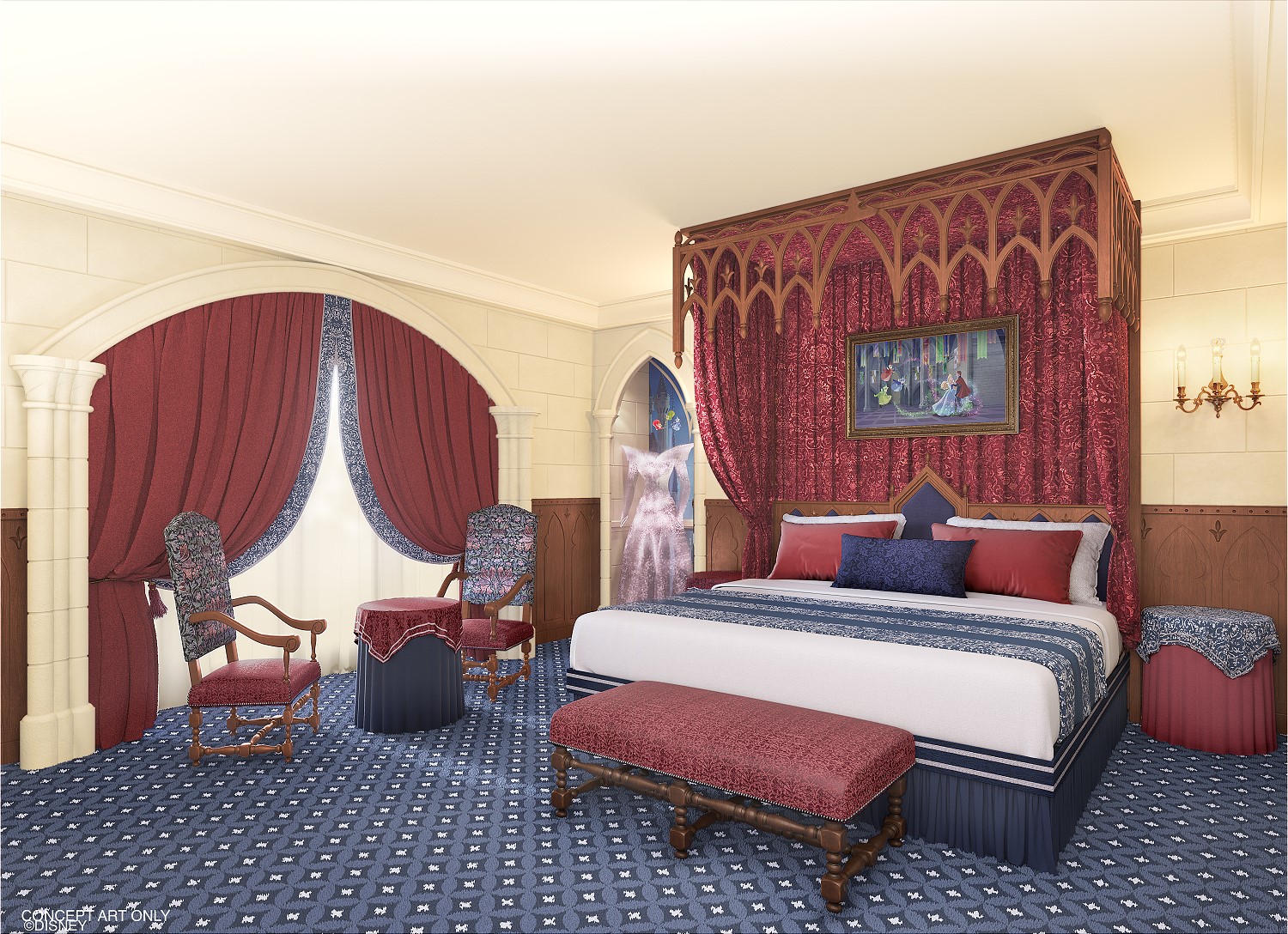 Die Sleeping Beauty Prinzessinnen Suite im Disneyland Hotel