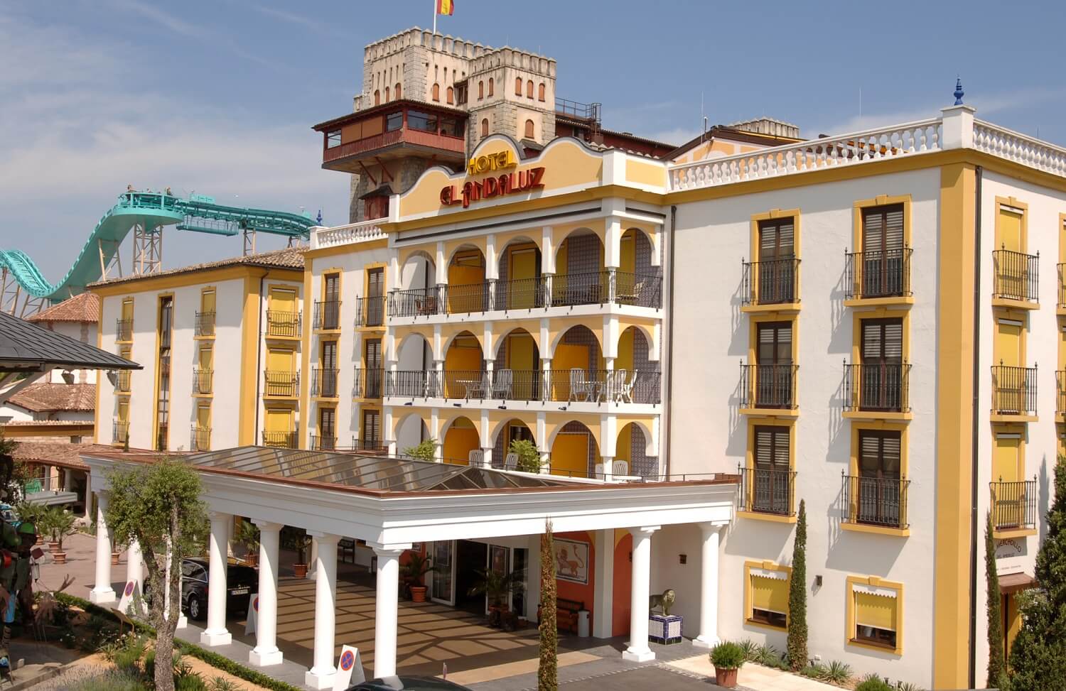 Fassade des Hotels El Andaluz im Europa Park