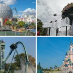 Fotocollage mit Bildern aus dem Europa Park, Phantasialand, Efteling und Disneyland Paris