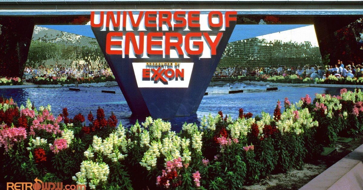 Schild am Eingang zum ehemaligen Universe of Energy in Epcot