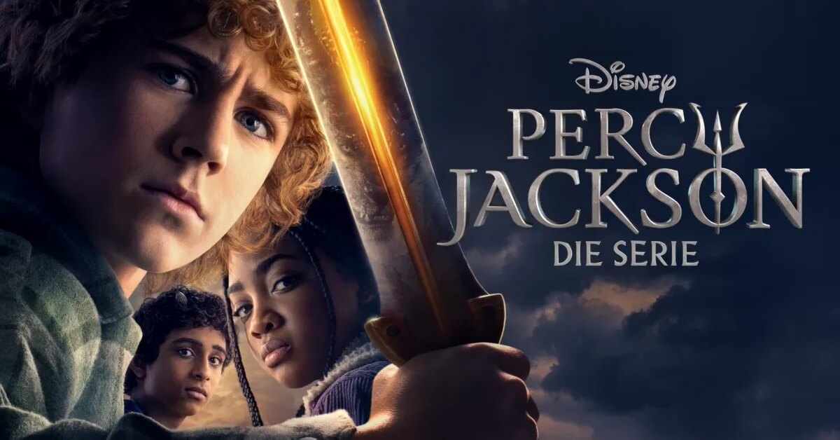 Werbeplakat für die neue Disney+ Serie "Percy Jackson: Die Serie"