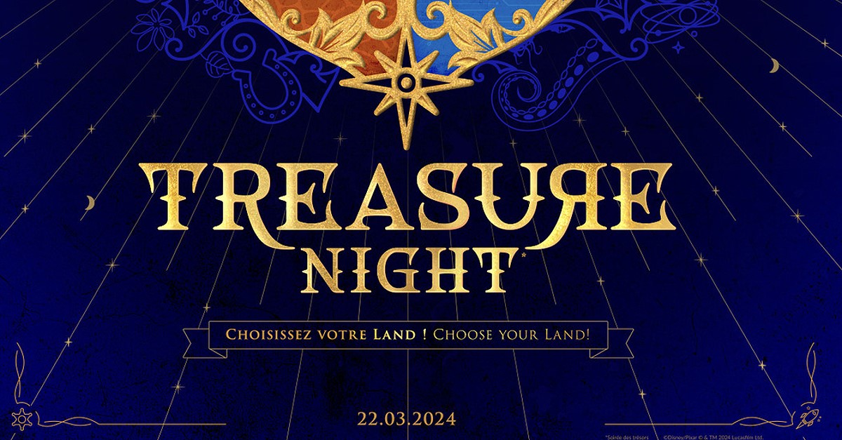 Plakat für die Treasure Night am 22.3.24 in Disneyland Paris