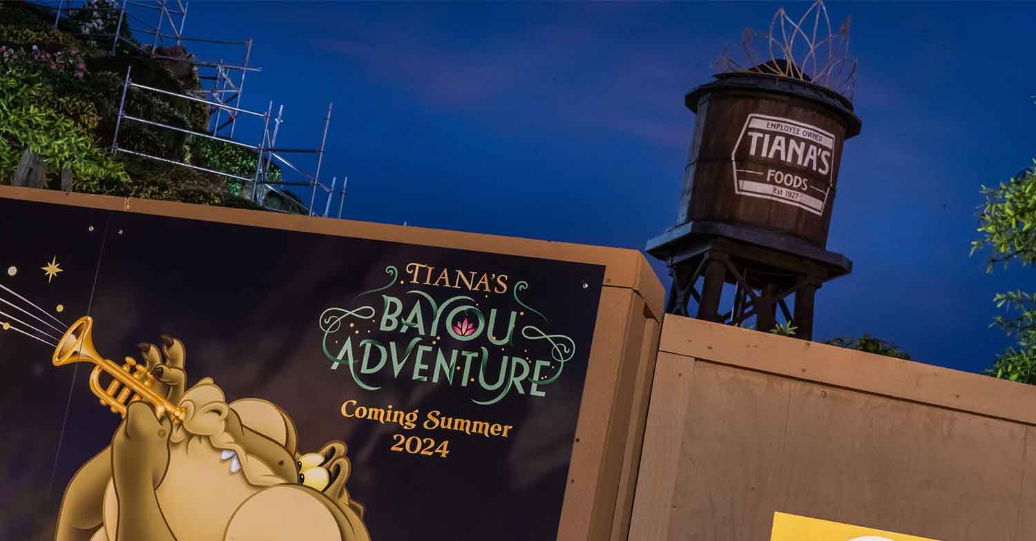 Im Sommer 2024 fällt der Bauzaun vor Tiana's Bayou Adventure