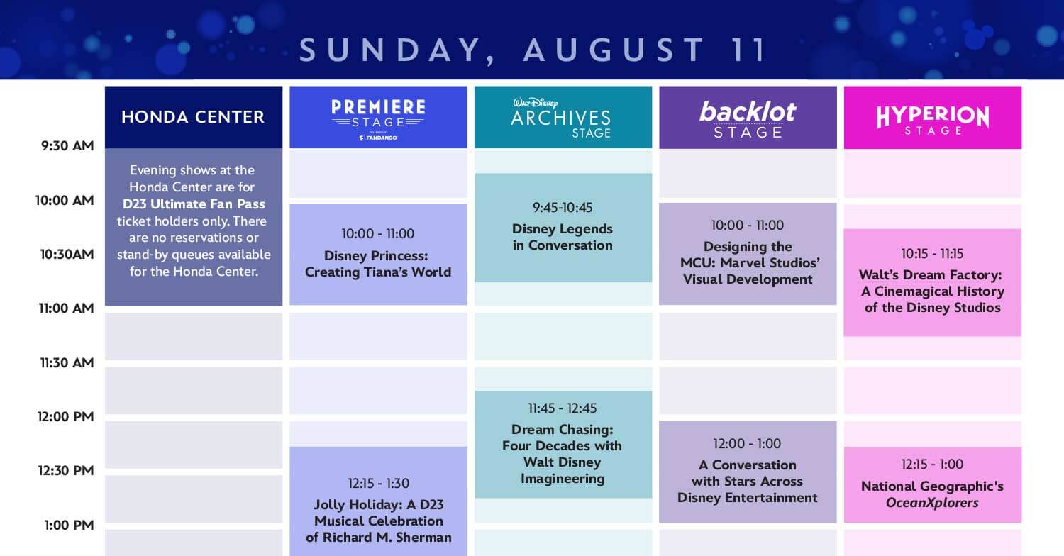 D23 Fan Event 2024 11. August Zeitplan Screenshot