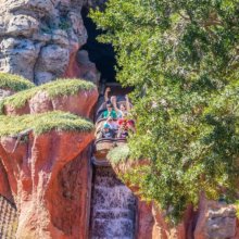 Der große Drop bei der beliebten Wasserbahn "Splash Mountain" in Walt Disney World