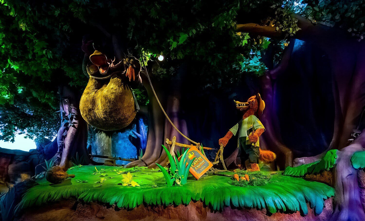 Szene aus "Splash Mountain" mit Brer Fox und Brer Bear